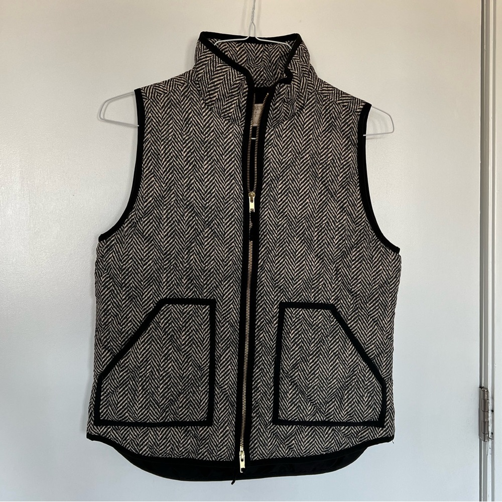 JCrew herringbone vest